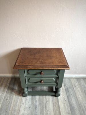 'Little Everwood' - Koloniaal groen/ houtkleurig ladekastje B44,5xD34xH45 cm - Afbeelding 7